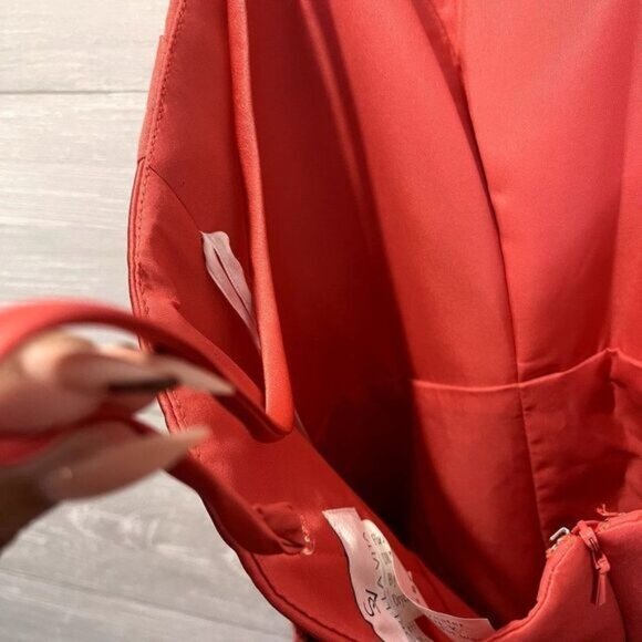 Sorella Vita Women's Red Sexy Sweetheart Neck‎ Pleated Lace Bodycon Mini dress - Picture 5 of 7